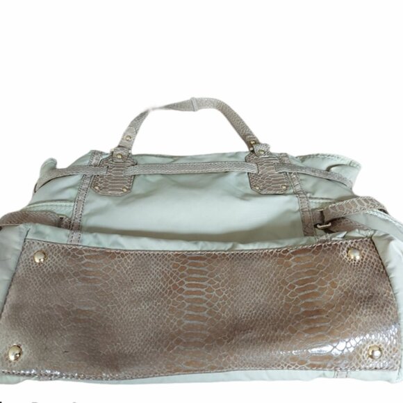 Michael Michael Kors nylon and leather satchel curved shoulder bag - Picture 3 of 7